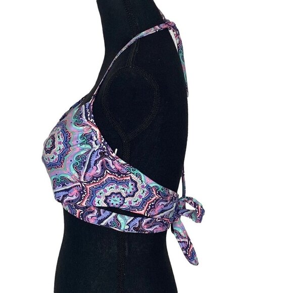 VICTORIA SECRET The Wrap Halter Bikini Top Multicolor 34D 56-7 - Picture 4 of 10